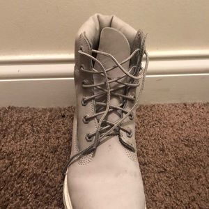 Grey timberland boots
